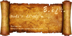Boér Ádám névjegykártya